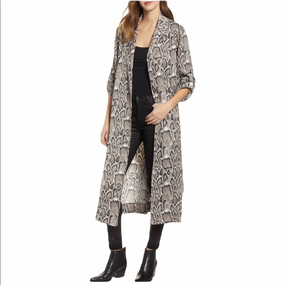 AFRM Snakeskin Duster Cardigan NWOT